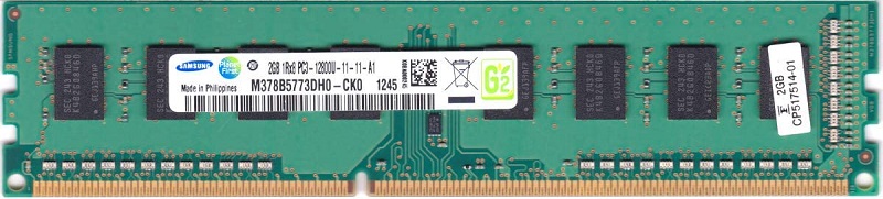 SAMSUNG M378B5773DH0-CK0 (DIMM DDR3 SDRAM PC3-12800 2GB) バルク /中古