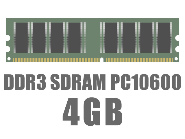 DIMM DDR3 SDRAM PC3-10600 4GB OEM バルク