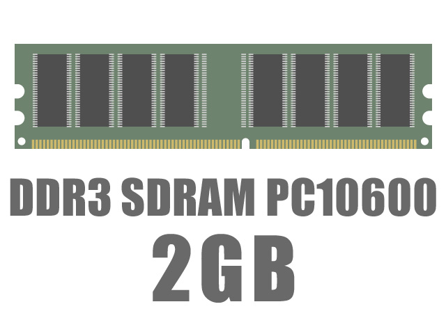 DIMM DDR3 SDRAM PC3-10600 2GB OEM バルク