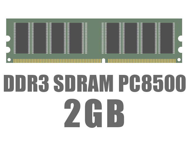 DIMM DDR3 SDRAM PC3-8500 2GB OEM バルク