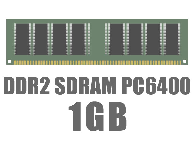 DIMM DDR2 SDRAM PC6400 1GB OEM バルク