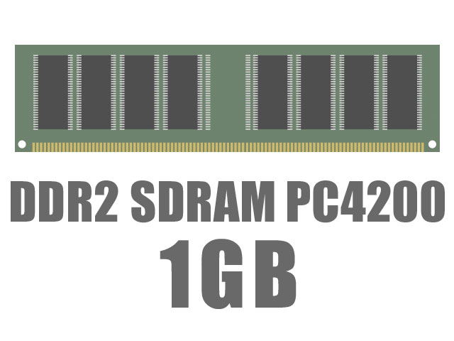 DIMM DDR2 SDRAM PC4200 1GB OEM バルク