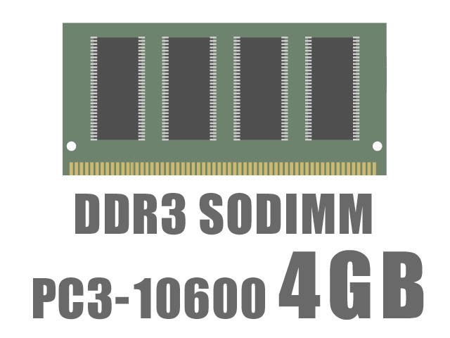 [DDR3-SODIMM]SODIMM DDR3 PC3-10600 4GB OEM バルク