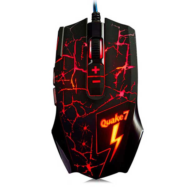 A-JAZZ Q7 Crack Gaming Mouse [ブラック/レッド]